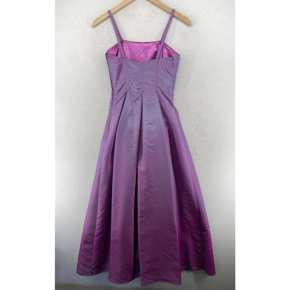 JESSICA MCCLINTOCK GUNNE SAX Dress XS Millennium 2000 Prom Gown Maxi Purple VTG - Picture 3 of 16